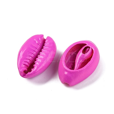 Baking Paint Cowrie Shell Beads SSHEL-M023-01N-1