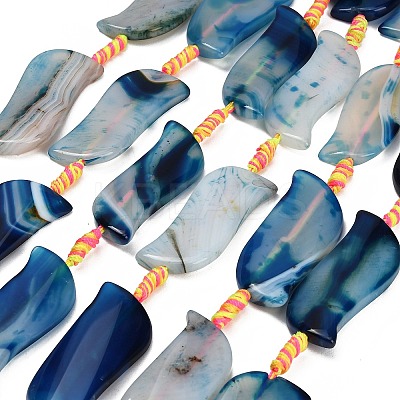 Dyed & Heated Natural Banded Agate Beads Strands GG-CBAB9C6-B01-01-1