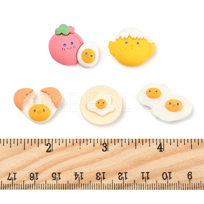 40Pcs Opaque Resin Cabochons CRES-FS0001-21-1