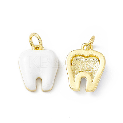Rack Plating Brass Enamel Pendants KK-B065-08G-1