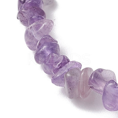 5Pcs 5 Styles Natural Rose Quartz & Quartz Crystal & Howlite & Green Aventurine & Amethyst Chip Beaded Stretch Bracelets for Women BJEW-JB10935-1