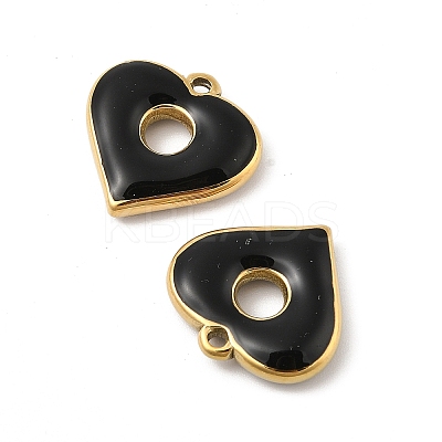 304 Stainless Steel Enamel Pendants STAS-P380-06G-01-1