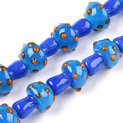 Handmade Lampwork Beads Strands LAMP-N024-09B-1