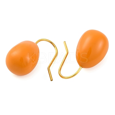 304 Stainless Steel Enamel Teardrop Dangle Earrings for Women EJEW-U023-01G-02-1