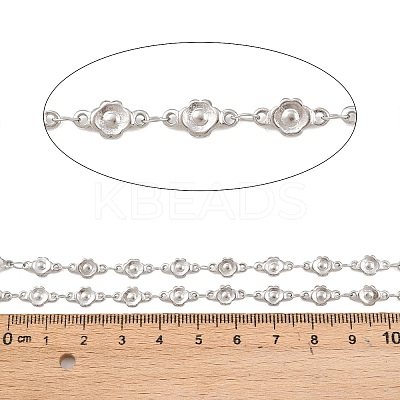 304 Stainless Steel Flower Link Chains CHS-Z009-02P-1