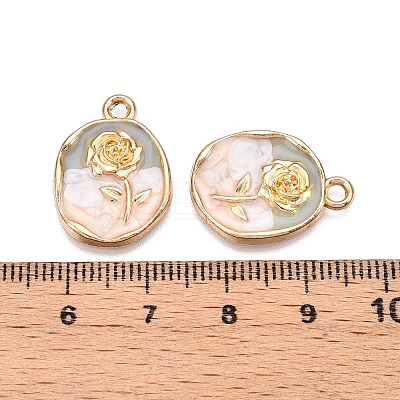 Rack Plating Alloy Enamel Pendants ENAM-N056-409A-1