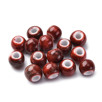 Bright Glazed Porcelain Beads PORC-D300-A05-1