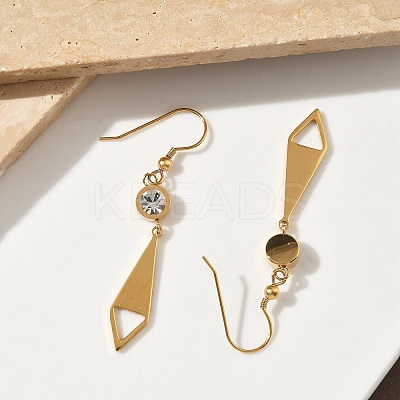 304 Stainless Steel Tie Dangle Earrings EJEW-Z129-19G-1