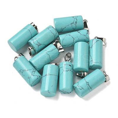 Synthetic Turquoise Pendants G-B127-17P-09-1