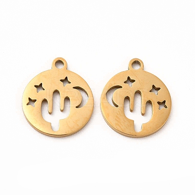 201 Stainless Steel Charms STAS-E188-10G-1