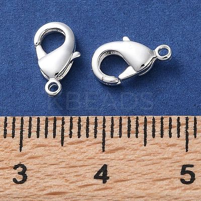 Rack Plating Brass Lobster Claw Clasps KK-F090-27S-01-1