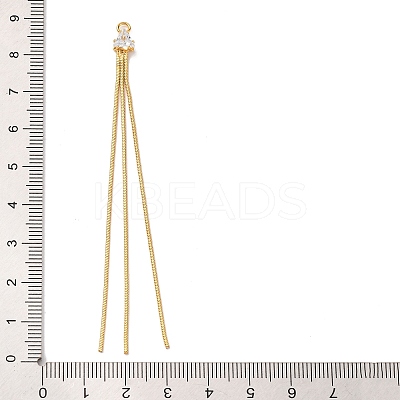 Brass Micro Pave Clear Cubic Zirconia Big Pendants LS-KK-G510-17G-1