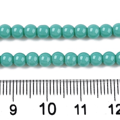 Opaque Solid Color Glass Beads Strands GLAA-T032-P8mm-12A-1
