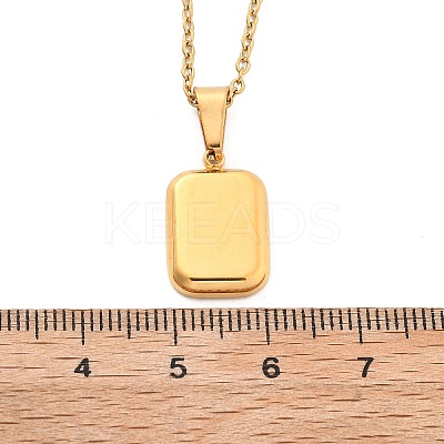 304 Stainless Steel Geometric Pendant Necklaces for Women NJEW-S439-04A-G-1