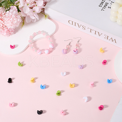 128Pcs 8 Colors Opaque Acrylic Bead OACR-SP0001-45-1