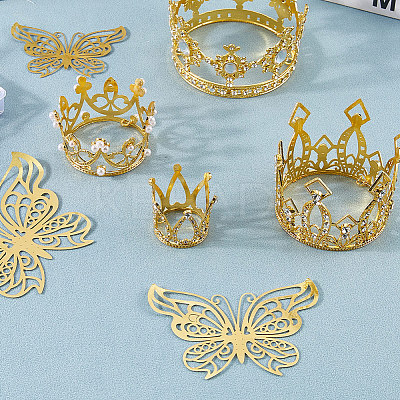 Crown Zinc Alloy Cake Decoration AJEW-CP0008-85S-1
