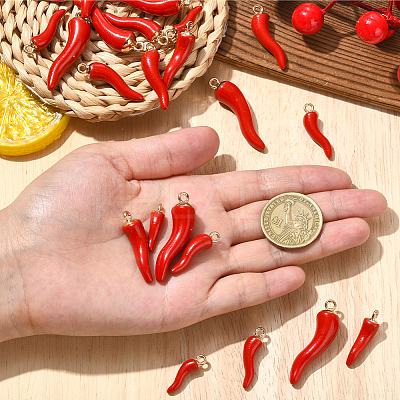 32Pcs 4 Styles Alloy Enamel Pendants FIND-SC0018-16-1