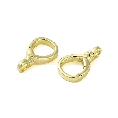 Brass Spring Gate Rings KK-B089-15G-1