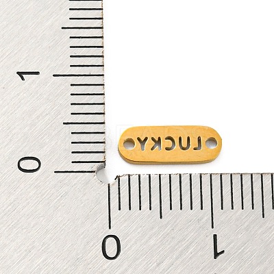 Ion Plating(IP) 304 Stainless Steel Oval Connector Charms STAS-Q306-01G-G-1