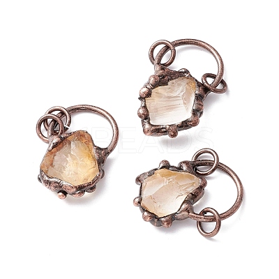 Natural Citrine Pendants G-M383-26C-1