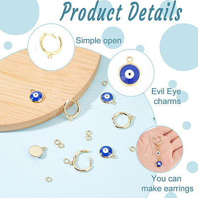 DIY Evil Eye Earring Making Kit DIY-AR0002-83-1