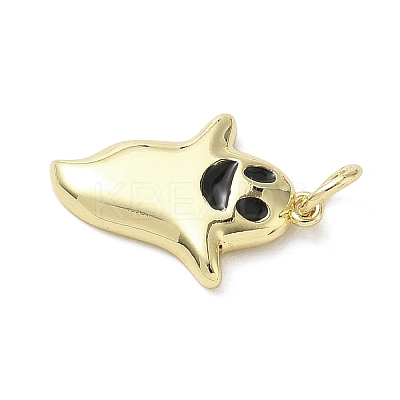 Halloween Theme Brass Enamel Pendants KK-L248-01G-07-1