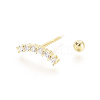 925 Sterling Silver Barbell Cartilage Earrings STER-G031-25G-1