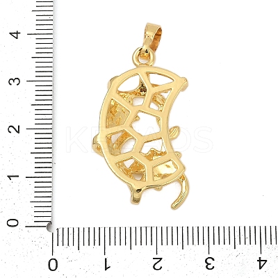 Flower Brass Pendant Cabochon Settings KK-S521-05G-1