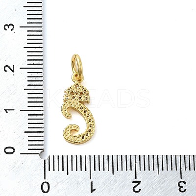 Brass Micro Pave Cubic Zirconia Pendants KK-M273-01G-C-1