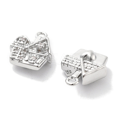 Micro Pave Clear Cubic Zirconia Pendants KK-M102-08P-1