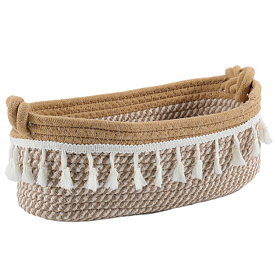 Cotton Rope Woven Storage Basket AJEW-WH20020-153E-1