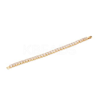 Sport Theme Simple Fashion Real 24K Gold Plated Brass Tennis Bracelet JB52B-1