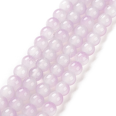 Baking Paint Glass Beads Strands DGLA-R053-01B-1