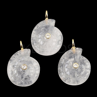 Natural Quartz Crystal Pendants G-H353-02G-01-1