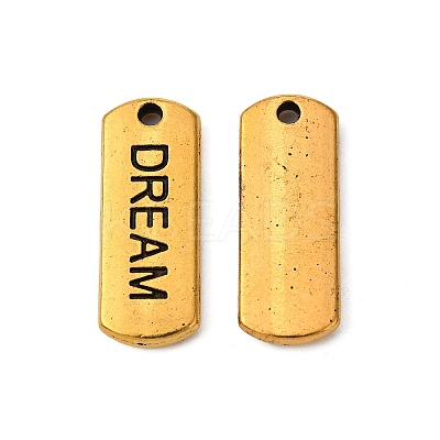 Tibetan Style Alloy Rectangle with Word Dream Pendants LS-TIBEP-Q043-065AG-RS-1