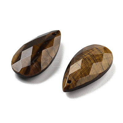 Natural Tiger Eye Pendants X-G-H007-08C-1