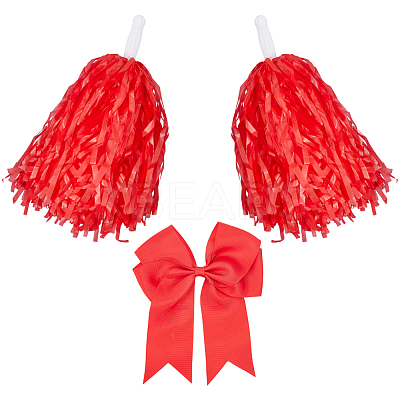 Plastic Cheerleading Pom Poms Cheerleading Hand Flowers AJEW-CN0002-96A-1