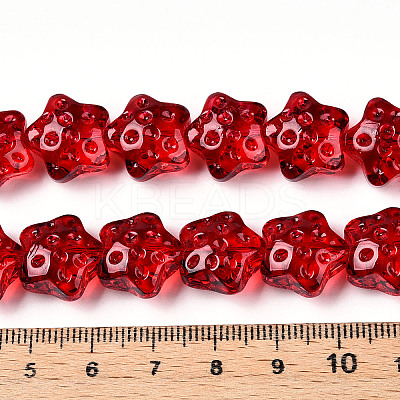 Transparency Glass Beads Strands GLAA-T023-12H-1