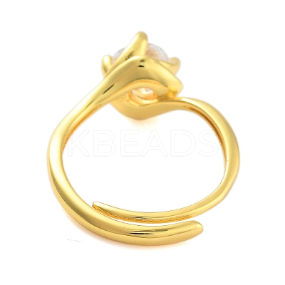 Clear Cubic Zirconia Adjustable Rings RJEW-L120-018G-06-1