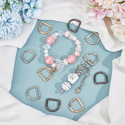 18Pcs 3 Colors Alloy Spring Gate Rings FIND-SC0014-05-1