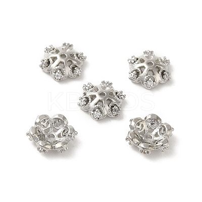 Rack Plating Brass Beads Caps KK-B088-05B-P-1