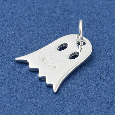 925 Sterling Silver Halloween Ghost Charms STER-NH0001-75S-1