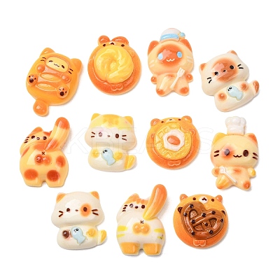 Opaque Resin & Enamel Cabochons RE-B003-02-1