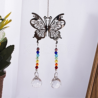 Crystals Chandelier Suncatchers Prisms Chakra Hanging Pendant AJEW-I040-10P-1