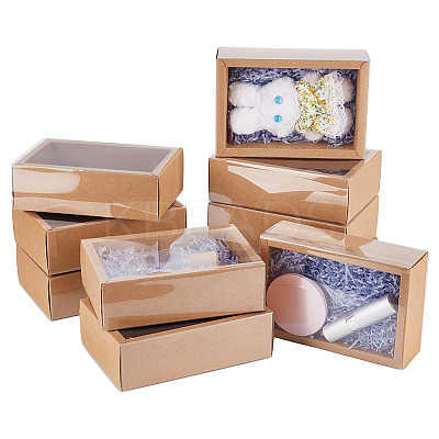 Rectangle Kraft Paper Drawer Boxes LS-CON-WH0089-119B-1