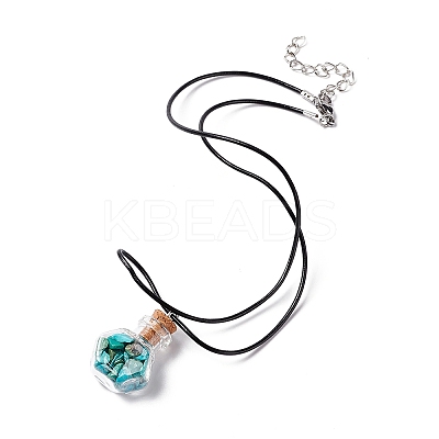 Star Wish Bottle Pendant Necklaces Set for Girl Women NJEW-FS0001-06-1