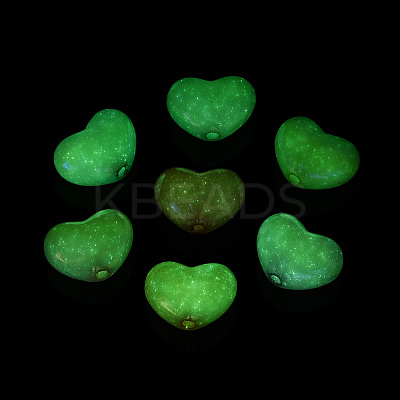 Luminous UV Plating Opaque Acrylic Beads OACR-N154-02A-01-1