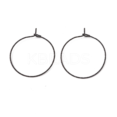 Ion Plating(IP) 316 Surgical Stainless Steel Hoop Earrings Findings STAS-D183-02EB-02-1