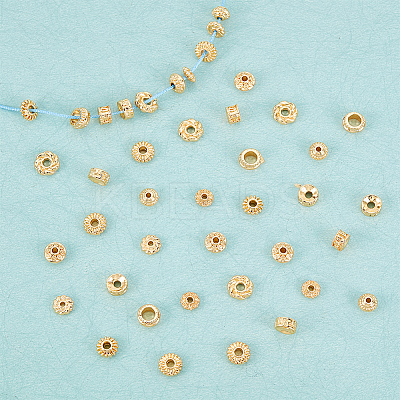 100Pcs 10 Style Rack Plating Alloy Bead FIND-BC0003-82-1
