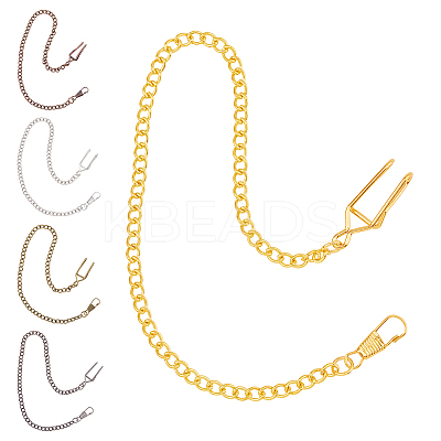 5Pcs 5 Colors Alloy Clip Pocket Watch Chain FIND-FH0009-15-1